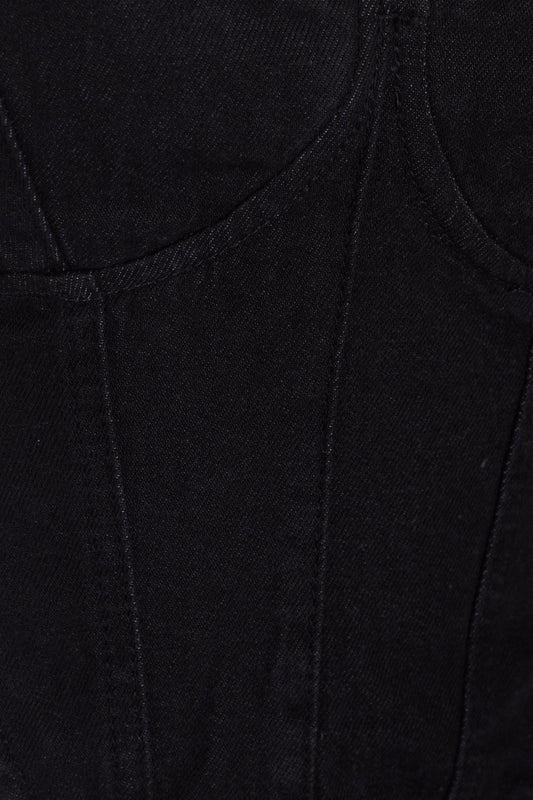 Corset denim negro